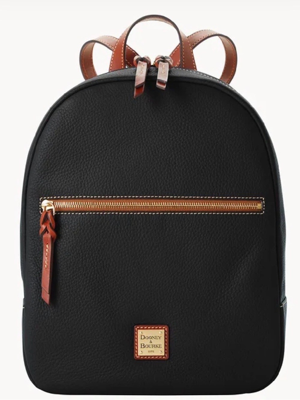 Dooney & Bourke Ronnie Black Pebbled Leather Mini Backpack